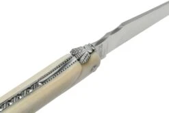 Laguiole En Aubrac Le Perlé 12 Cm L0512OS6J3 Full Handle Os Blanc -Couteaux Soldes AUL0512OS6J3 06 laguioleaubrac