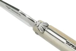 Laguiole En Aubrac Le Perlé 12 Cm L0512OS6J3 Full Handle Os Blanc -Couteaux Soldes AUL0512OS6J3 08 laguioleaubrac