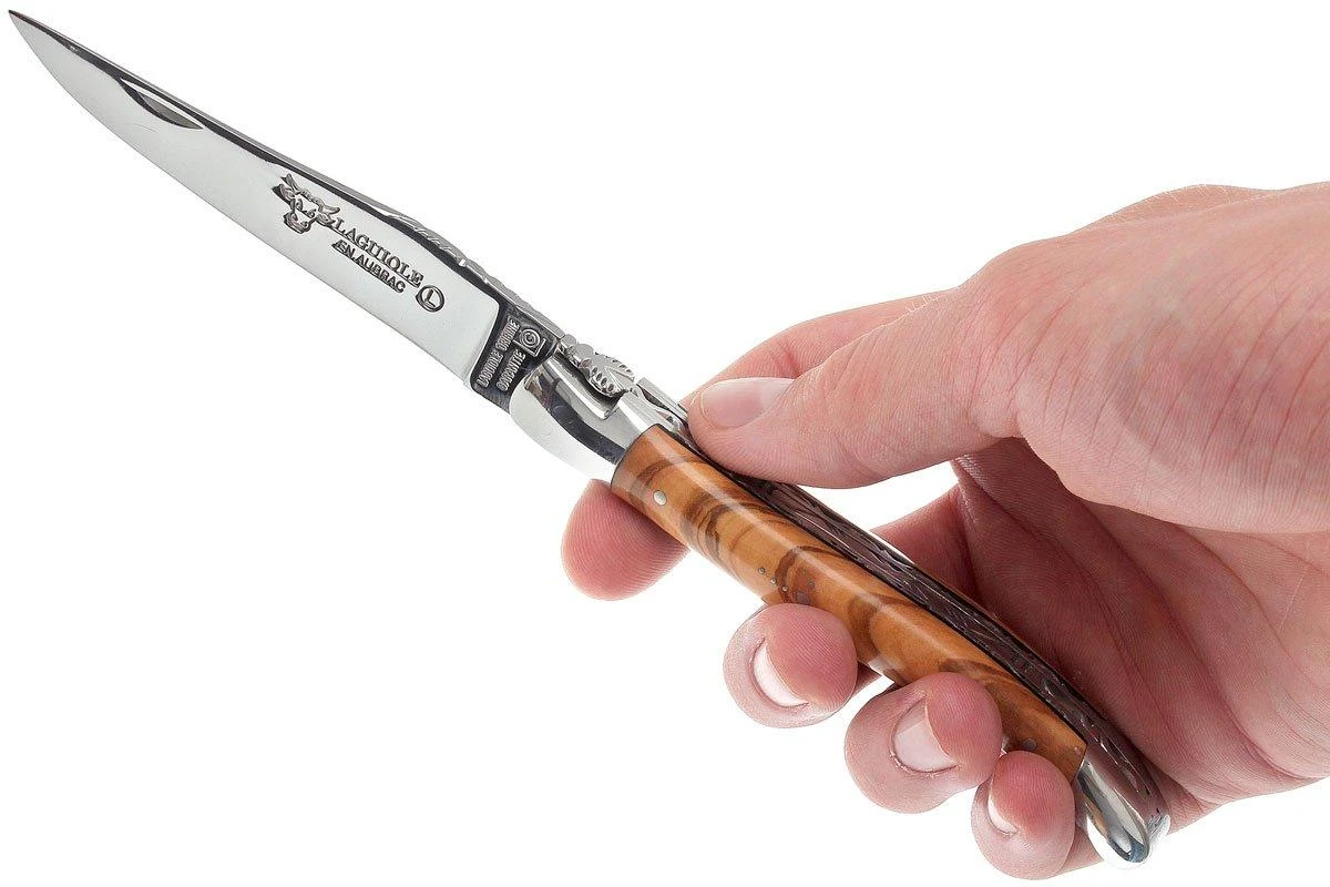 Laguiole En Aubrac 12cm Doubles Platines, Loupe D'olivier, L0712LLI-FSJ1 9 Laguiole En Aubrac 12cm Doubles Platines, Loupe D'olivier, L0712LLI-FSJ1 - Image 7