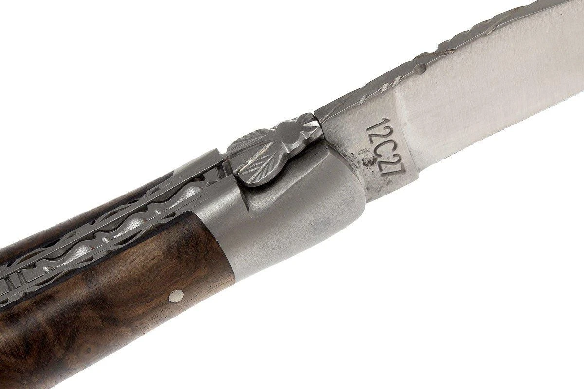 Laguiole En Aubrac 12cm Doubles Platines, Loupe De Noyer, L0712LYI-FSB1 6 Laguiole En Aubrac 12cm Doubles Platines, Loupe De Noyer, L0712LYI-FSB1 - Image 4