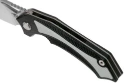 Bestech Kasta BG45A Black White G10, Two Tone Satin Couteau De Poche, Kombou Design -Couteaux Soldes BHBG45A 07 bestech