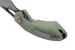 Bestech Bihai Grey DLC Stonewashed Satin, Jade G10 BG53F Couteau De Poche, Ostap Hel Design -Couteaux Soldes BHBG53F 04 bestech