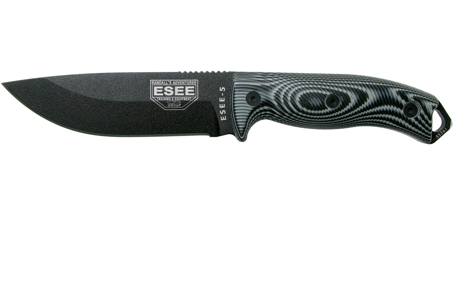 ESEE Model 5 Black Blade 3D Grey-Black G10 Couteau De Survie 5PB-002 étui Kydex + Clip Plat 3 ESEE Model 5 Black Blade 3D Grey-Black G10 Couteau De Survie 5PB-002 étui Kydex + Clip Plat