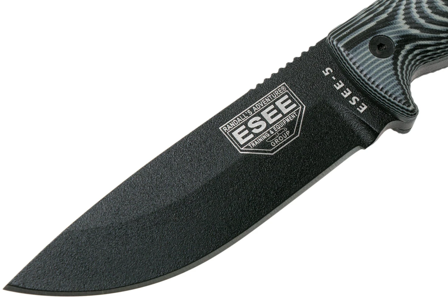 ESEE Model 5 Black Blade 3D Grey-Black G10 Couteau De Survie 5PB-002 étui Kydex + Clip Plat 5 ESEE Model 5 Black Blade 3D Grey-Black G10 Couteau De Survie 5PB-002 étui Kydex + Clip Plat - Image 3