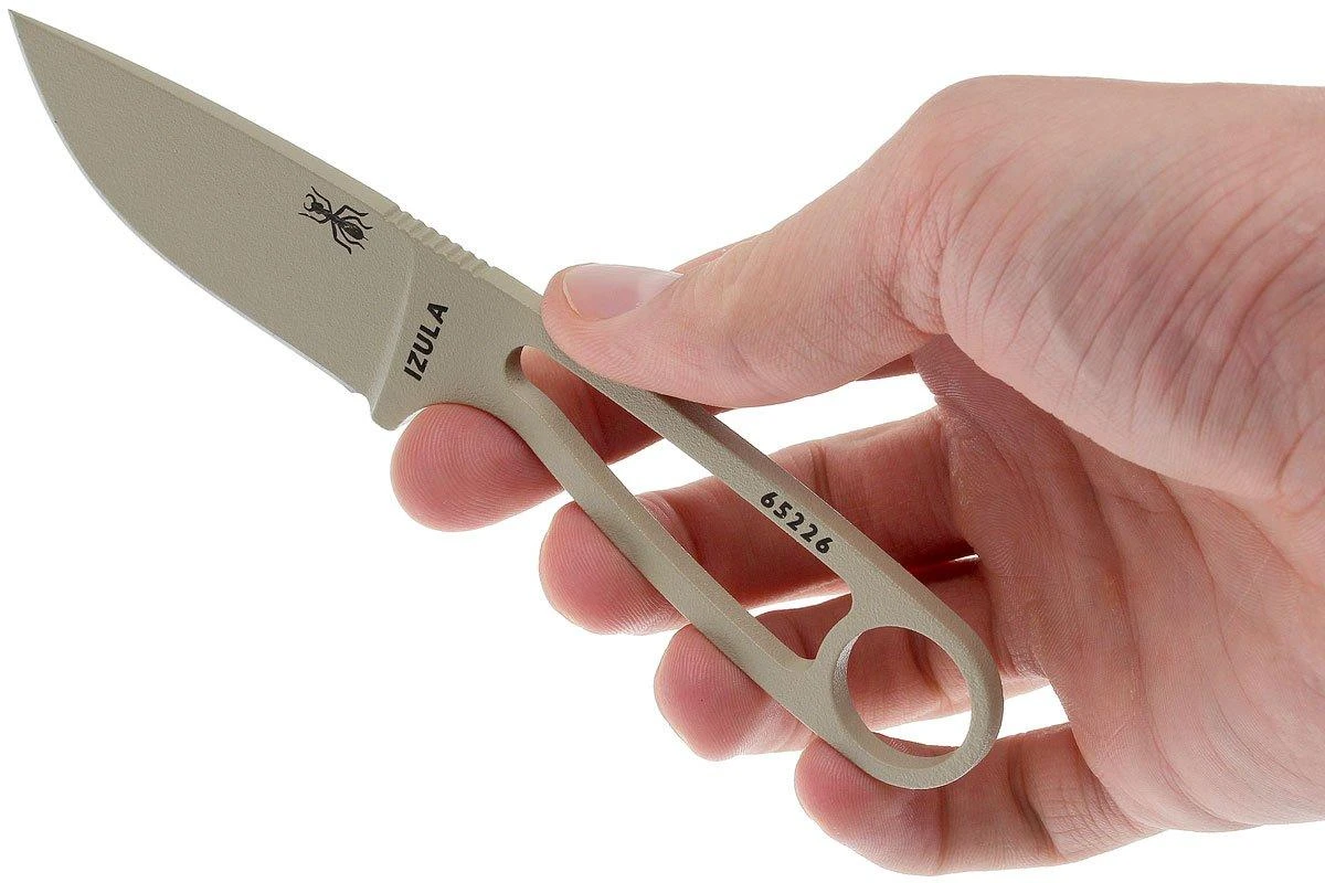 ESEE Izula Desert Tan IZULA-DT Couteau De Cou Avec étui Et Noir + Clip Ceinture 5 ESEE Izula Desert Tan IZULA-DT Couteau De Cou Avec étui Et Noir + Clip Ceinture - Image 3