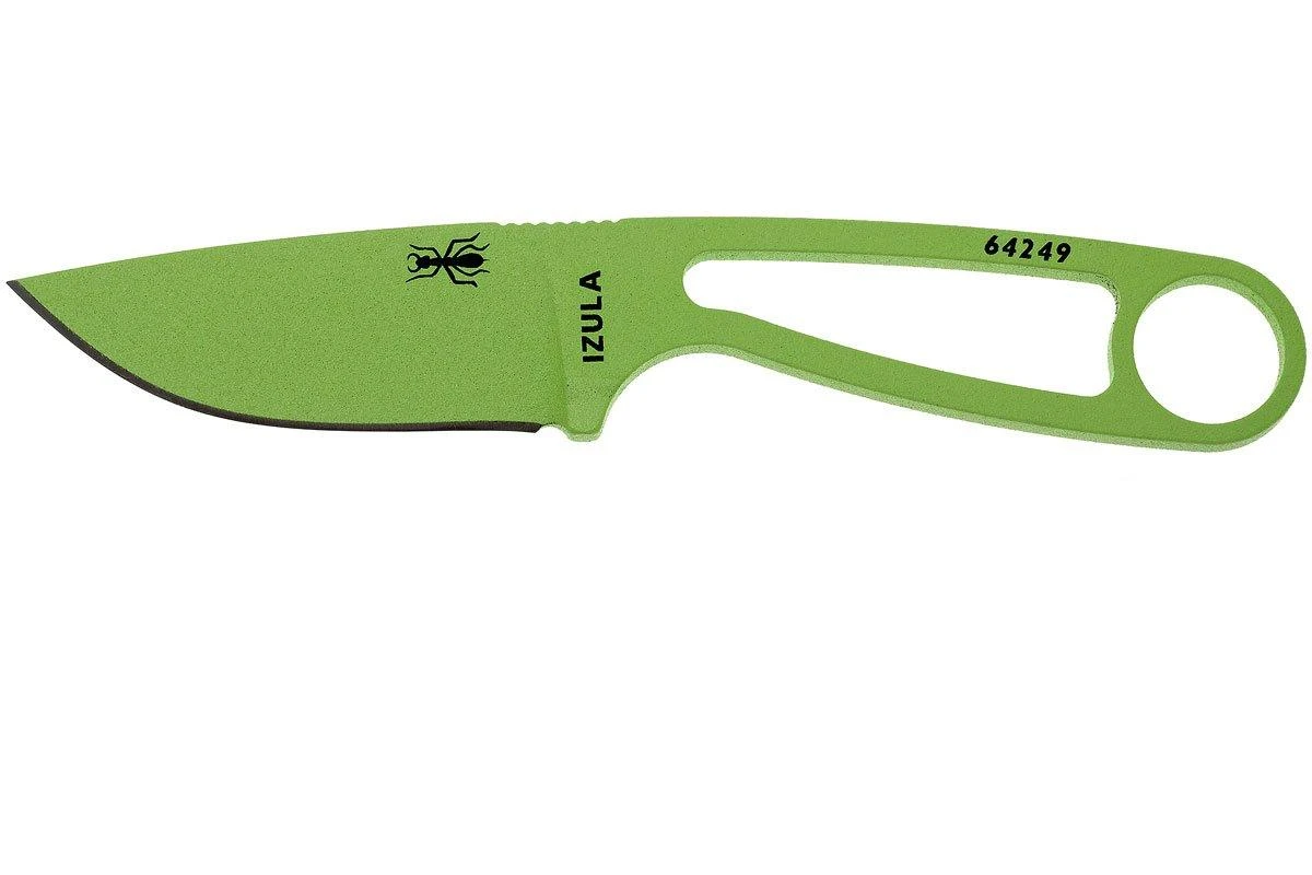 ESEE Izula Venom Green IZULA-VG Couteau De Cou Avec étui Noir + Clip Ceinture 3 ESEE Izula Venom Green IZULA-VG Couteau De Cou Avec étui Noir + Clip Ceinture