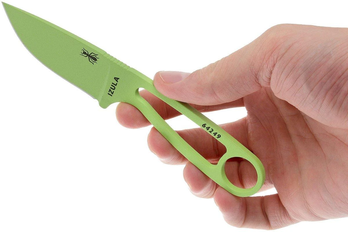 ESEE Izula Venom Green IZULA-VG Couteau De Cou Avec étui Noir + Clip Ceinture 5 ESEE Izula Venom Green IZULA-VG Couteau De Cou Avec étui Noir + Clip Ceinture - Image 3