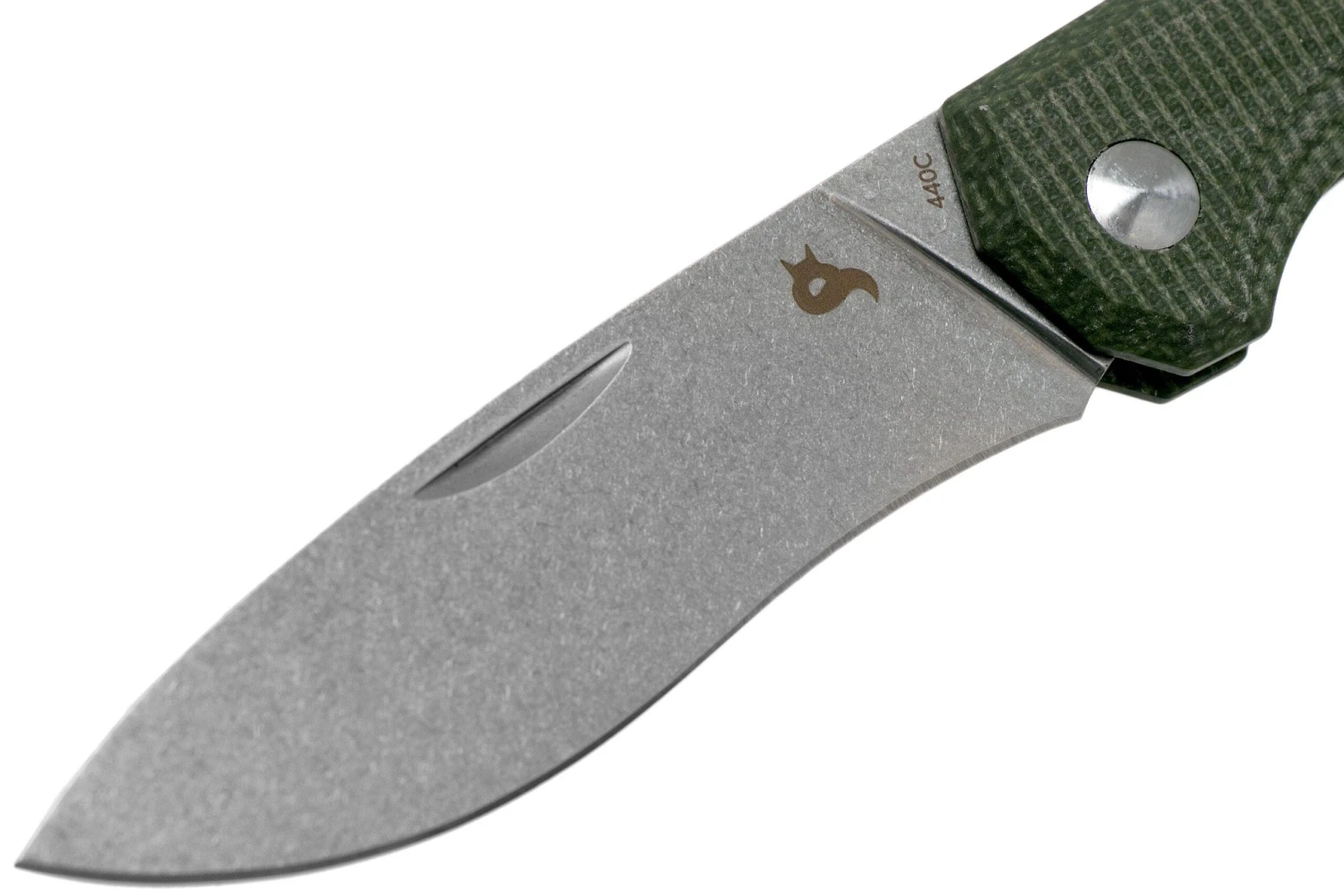 Fox Black Fox Ciol Folding Knife BF-748MI Green Micarta Couteau De Poche, Denis Simonutti Design 5 Fox Black Fox Ciol Folding Knife BF-748MI Green Micarta Couteau De Poche, Denis Simonutti Design - Image 3