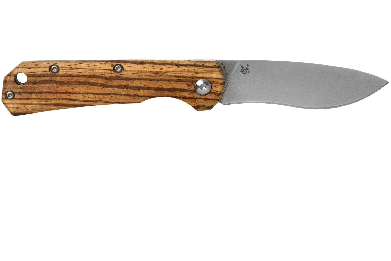 Fox Black Fox Ciol Folding Knife BF-748ZW Zebrano Wood Couteau De Poche, Denis Simonutti Design 4 Fox Black Fox Ciol Folding Knife BF-748ZW Zebrano Wood Couteau De Poche, Denis Simonutti Design - Image 2