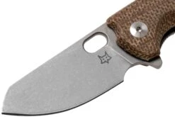 Fox Baby Core FX-608MC Natural Canvas Micarta Couteau De Poche, Jesper Voxnaes Design -Couteaux Soldes FOFX 608MC 03 fox knives