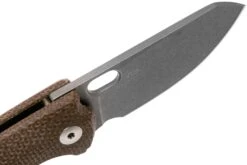 Fox Baby Core FX-608MC Natural Canvas Micarta Couteau De Poche, Jesper Voxnaes Design -Couteaux Soldes FOFX 608MC 06 fox knives