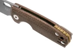 Fox Baby Core FX-608MC Natural Canvas Micarta Couteau De Poche, Jesper Voxnaes Design -Couteaux Soldes FOFX 608MC 07 fox knives