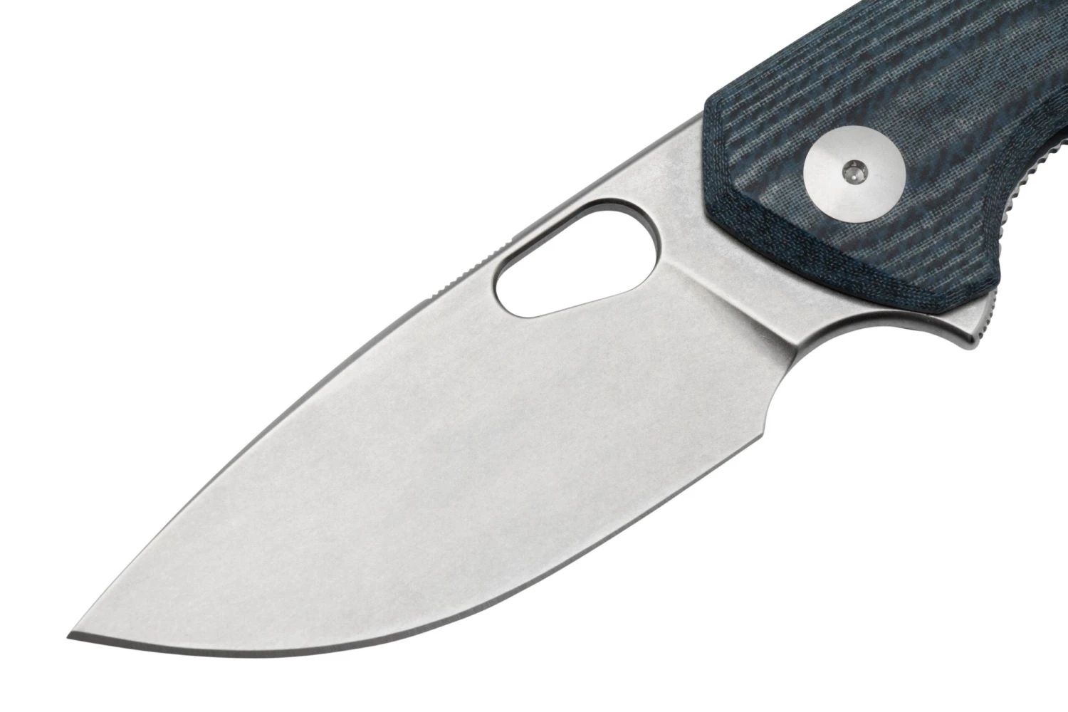 GiantMouse ACE Tribeca, Stonewashed Magnacut, Denim Canvas Micarta Couteau De Poche 5 GiantMouse ACE Tribeca, Stonewashed Magnacut, Denim Canvas Micarta Couteau De Poche - Image 3