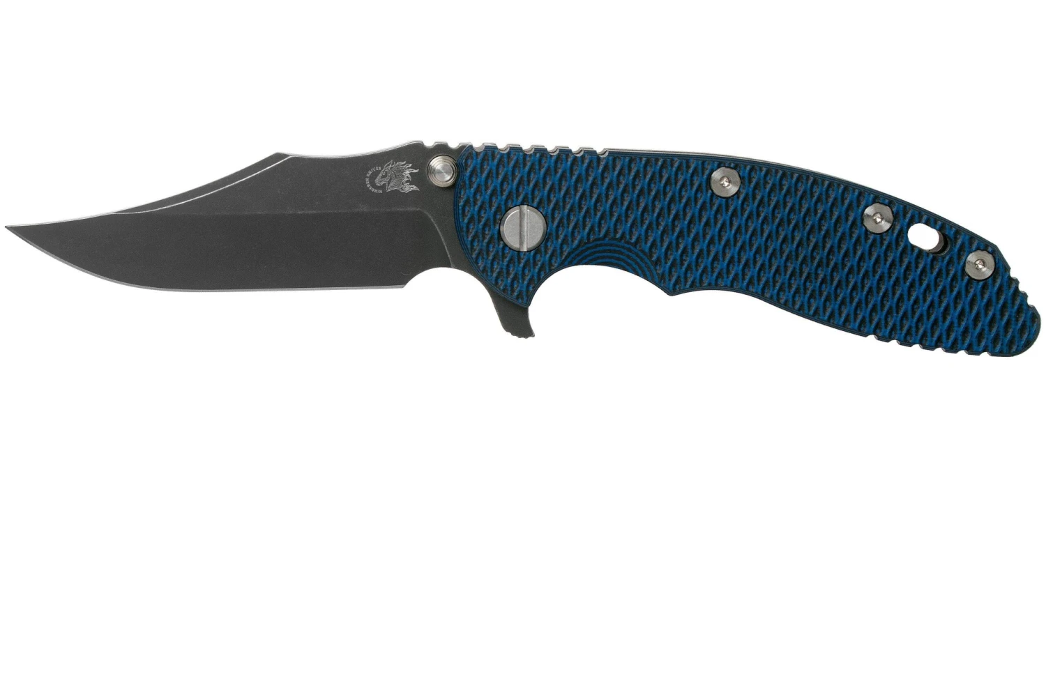 Rick Hinderer XM-18 3.5 Bowie 20CV Battle Black, Blue-Black G10 Couteau De Poche 3 Rick Hinderer XM-18 3.5 Bowie 20CV Battle Black, Blue-Black G10 Couteau De Poche