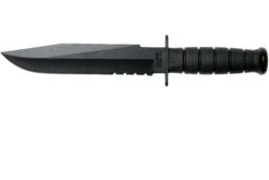 KA-BAR Fighter 1271 Couteau à Lame Fixe Partiellement Dentelé, étui Kydex