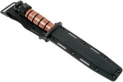 KA-BAR USMC 5018 Partiellement Dentelé, Cuir, étui En Plastique -Couteaux Soldes KA5018 07 ka bar
