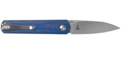 Kizer Feist V3499C1 Stonewashed 154CM, Denim Blue Micarta, Couteau De Poche, Justin Lundquist Design -Couteaux Soldes KZV3499C1 02 kizer
