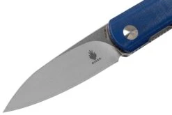 Kizer Feist V3499C1 Stonewashed 154CM, Denim Blue Micarta, Couteau De Poche, Justin Lundquist Design -Couteaux Soldes KZV3499C1 03 kizer