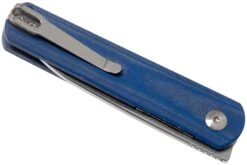 Kizer Feist V3499C1 Stonewashed 154CM, Denim Blue Micarta, Couteau De Poche, Justin Lundquist Design -Couteaux Soldes KZV3499C1 04 kizer