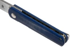 Kizer Feist V3499C1 Stonewashed 154CM, Denim Blue Micarta, Couteau De Poche, Justin Lundquist Design -Couteaux Soldes KZV3499C1 07 kizer