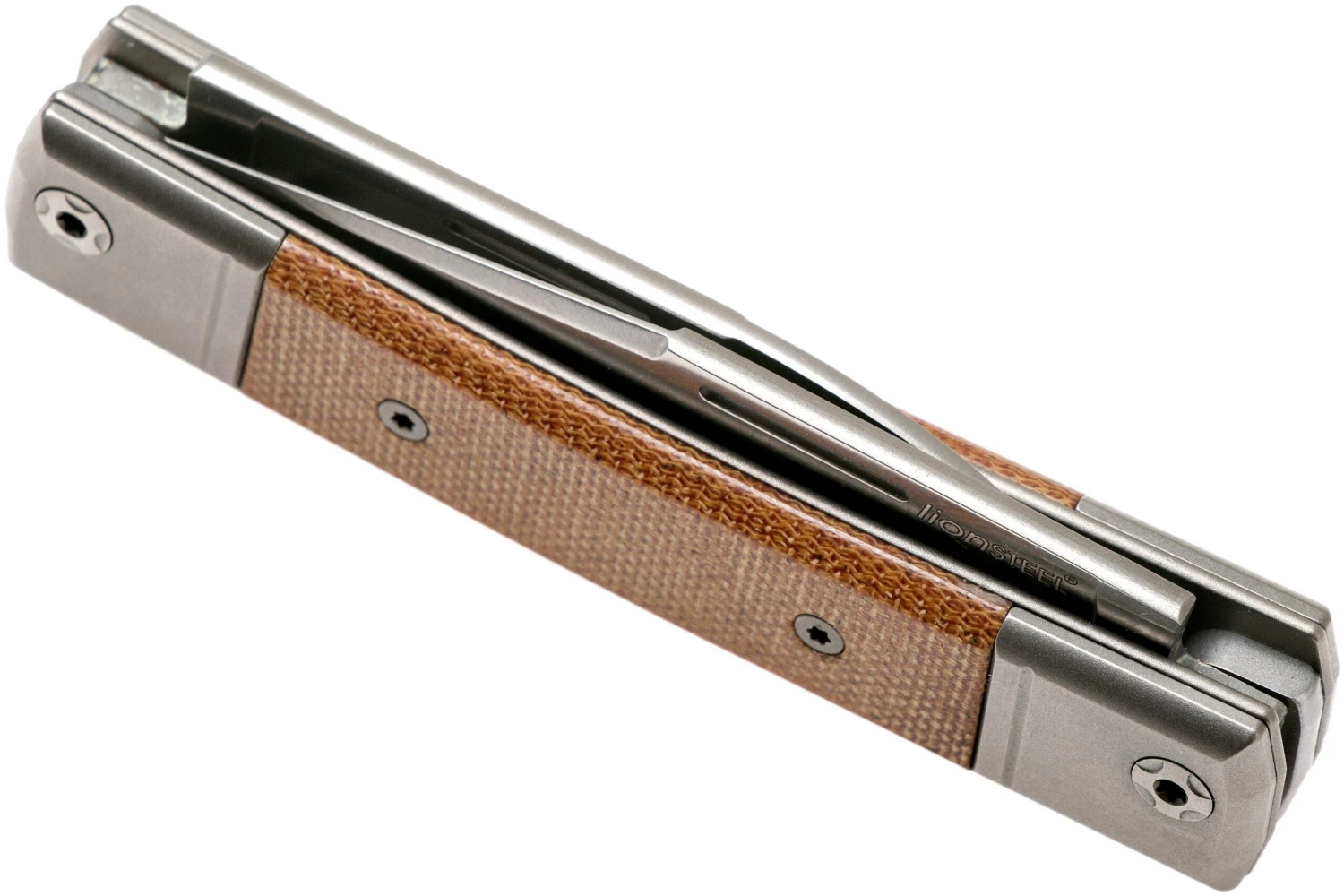 LionSteel BestMan BM13 CVN Natural Canvas Micarta Couteau De Poche Slipjoint 6 LionSteel BestMan BM13 CVN Natural Canvas Micarta Couteau De Poche Slipjoint - Image 4