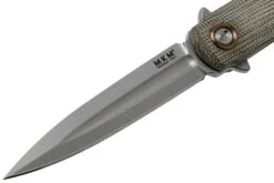 MKM Flame Dagger FL02-GCT Green Canvas Micarta Couteau De Poche, Michael Zieba Design -Couteaux Soldes MMK FL02 GCT 03 mkm knives