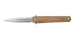 MKM Flame Light FL02L-NC Dagger, Natural Micarta, Couteau De Poche