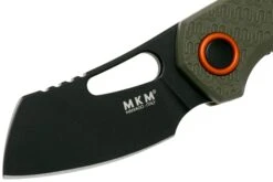MKM Isonzo FX03-2PGO Cleaver OD Green FRN, Black Blade Couteau De Poche, Jesper Voxnaes Design -Couteaux Soldes MMK FX03 2PGO 03 mkm knives