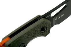 MKM Isonzo FX03-2PGO Cleaver OD Green FRN, Black Blade Couteau De Poche, Jesper Voxnaes Design -Couteaux Soldes MMK FX03 2PGO 06 mkm knives