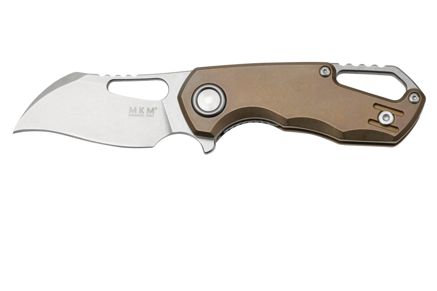 MKM Isonzo FX03M-1TBR, Hawkbill Stonewashed Böhler M390 Bronze Titanium, Couteau De Poche 3 MKM Isonzo FX03M-1TBR, Hawkbill Stonewashed Böhler M390 Bronze Titanium, Couteau De Poche