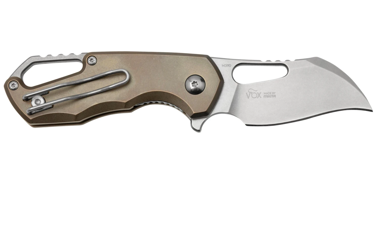 MKM Isonzo FX03M-1TBR, Hawkbill Stonewashed Böhler M390 Bronze Titanium, Couteau De Poche 4 MKM Isonzo FX03M-1TBR, Hawkbill Stonewashed Böhler M390 Bronze Titanium, Couteau De Poche - Image 2