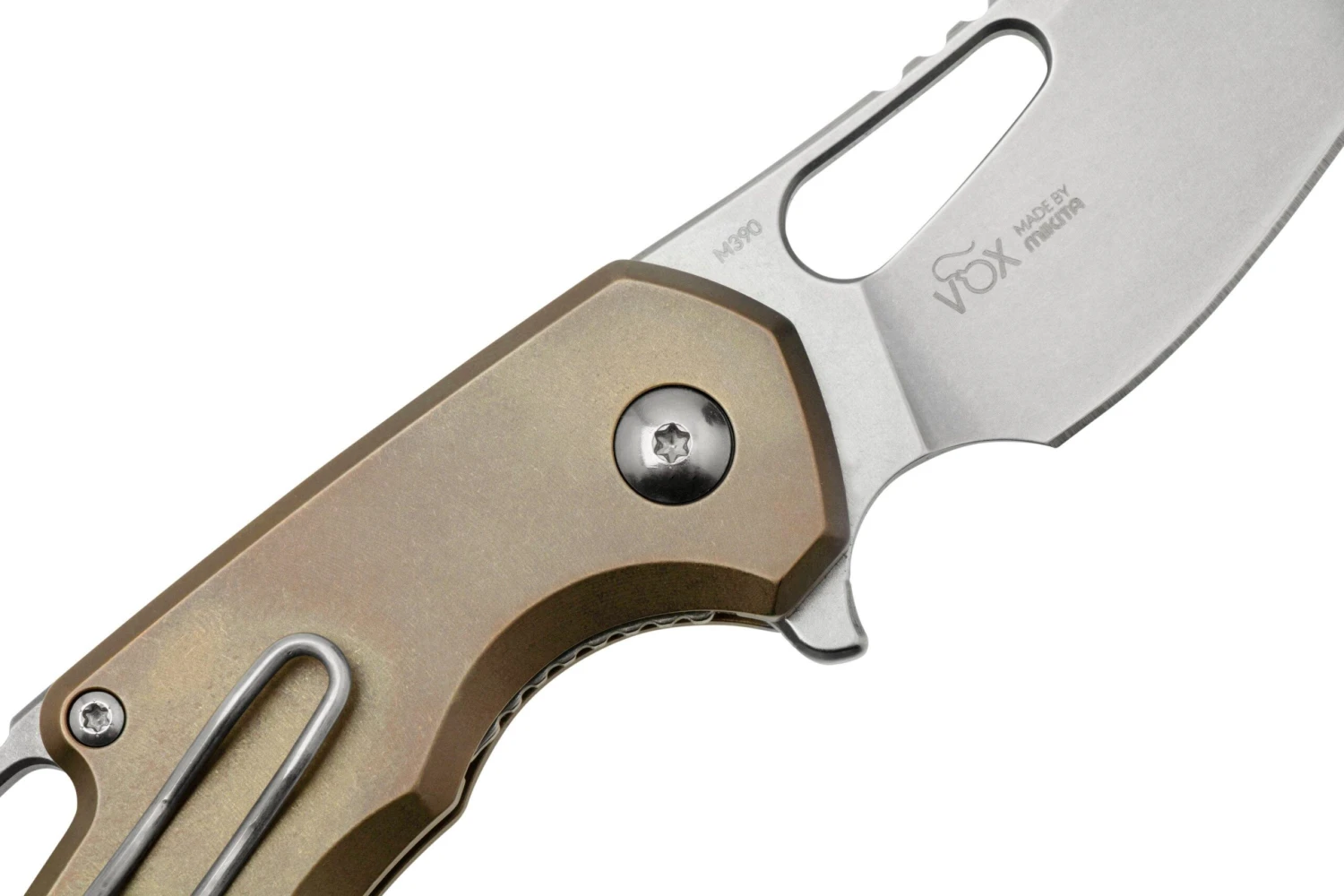 MKM Isonzo FX03M-1TBR, Hawkbill Stonewashed Böhler M390 Bronze Titanium, Couteau De Poche 7 MKM Isonzo FX03M-1TBR, Hawkbill Stonewashed Böhler M390 Bronze Titanium, Couteau De Poche - Image 5
