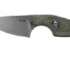 MKM Mikro 1 Drop, Stonewashed Green Canvas Micarta Couteau De Cou, Jesper Voxnaes Design