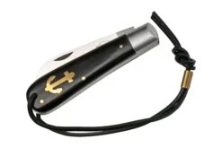 Otter Anchor Knife SET 173 Large Stainless, Grenadilla, Brass Anchor, Leather Strap Couteau De Poche -Couteaux Soldes ORSET173 07 otter