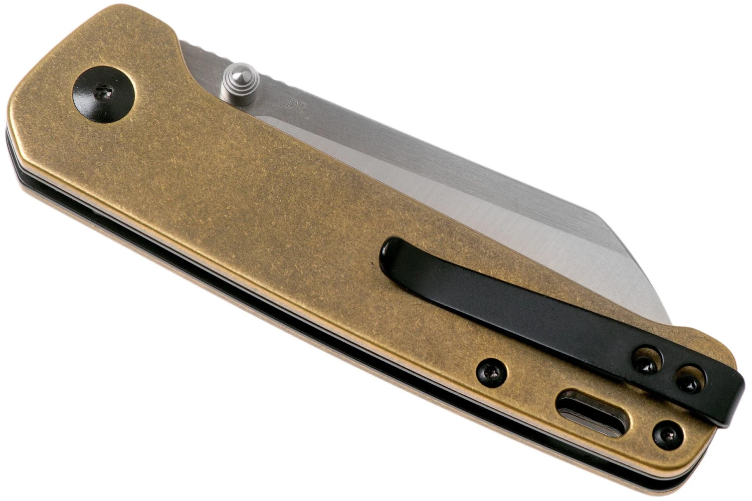 QSP Knife Penguin QS130-F Brass, Satin, Couteau De Poche 6 QSP Knife Penguin QS130-F Brass, Satin, Couteau De Poche - Image 4