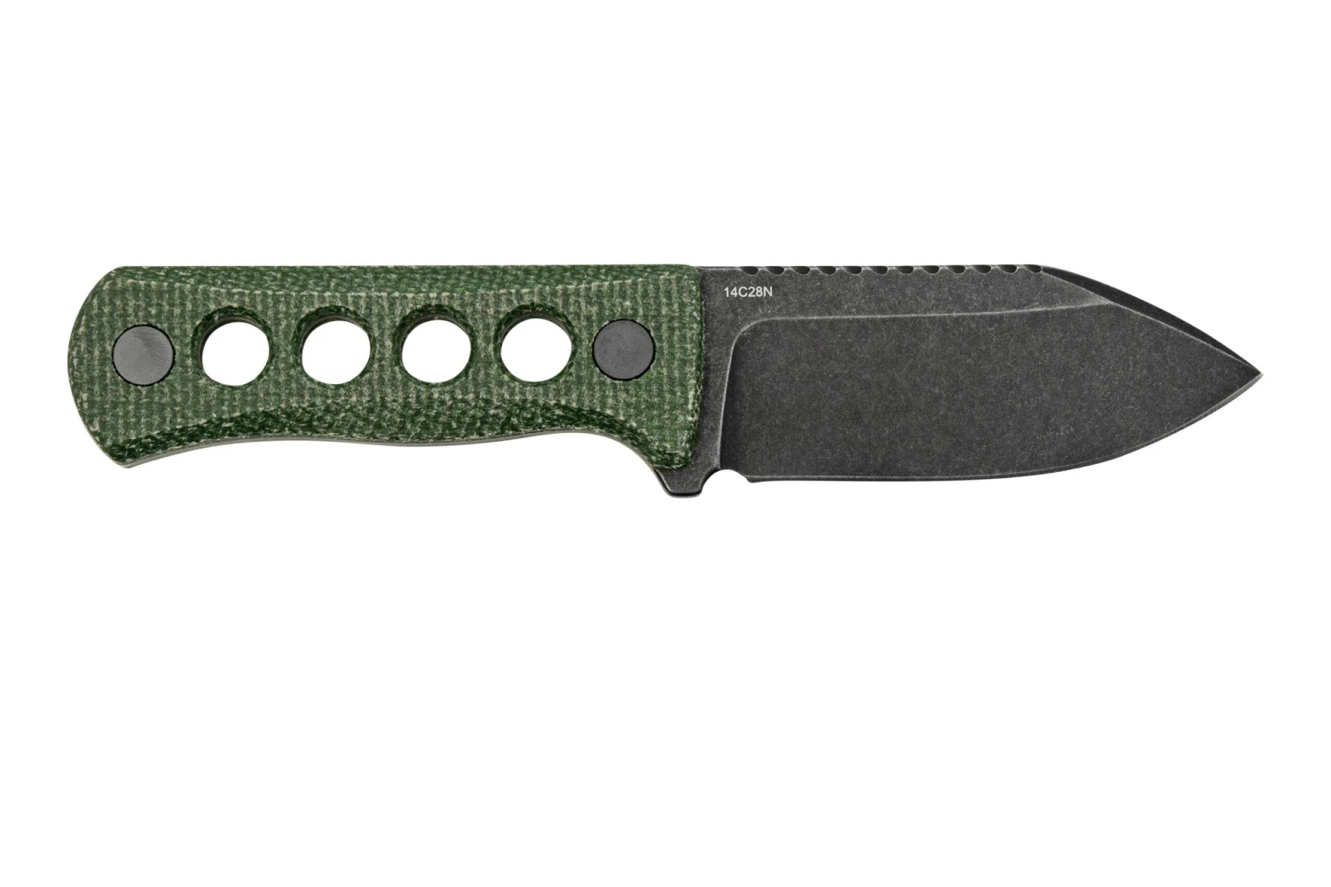 QSP Knife Canary QS141-C2 Blackwashed, Black Green G10, Couteau De Cou 4 QSP Knife Canary QS141-C2 Blackwashed, Black Green G10, Couteau De Cou - Image 2