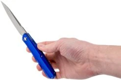 Real Steel G5 Metamorph Frontflipper Mk. II 7838 Intense Blue Couteau De Poche, Ostap Hel Design -Couteaux Soldes RL7838 08 real steel knives