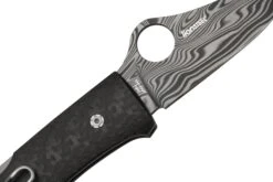 Spyderco SpyOpera C255CFPD Carbon Fiber, Damasteel, Sprint Run, Couteau De Poche -Couteaux Soldes SPC255CFPD 05 spyderco