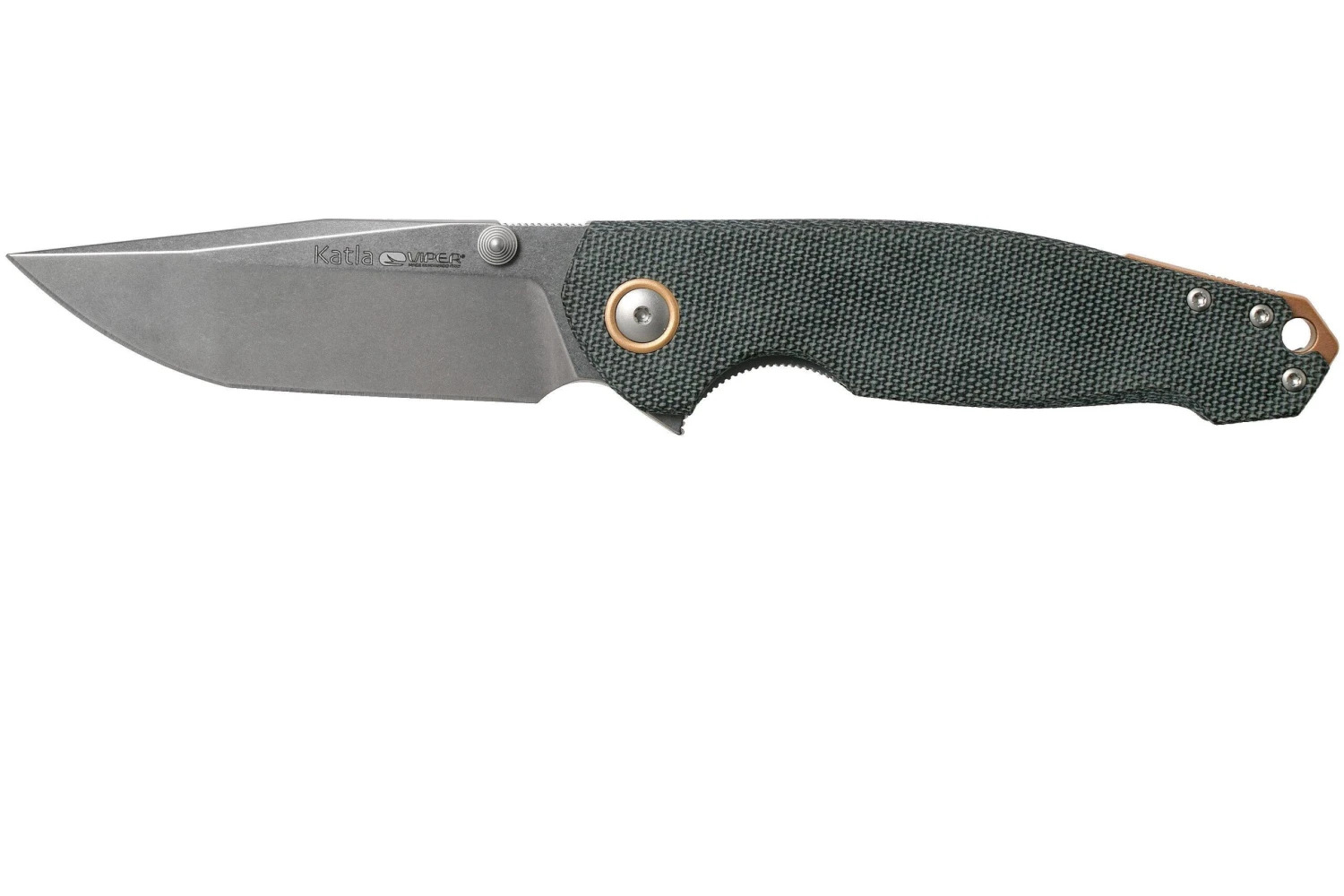 Viper Katla V5982CB Stonewashed, Black Micarta Couteau De Poche, Jesper Voxnaes Design 3 Viper Katla V5982CB Stonewashed, Black Micarta Couteau De Poche, Jesper Voxnaes Design