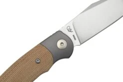 Viper Twin, V6002CN, Satin M390, Couteau De Poche Natural Canvas Micarta, Fabrizio Silvestrelli Design -Couteaux Soldes VPV6002CN 05 viper