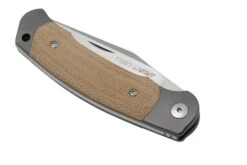 Viper Twin, V6002CN, Satin M390, Couteau De Poche Natural Canvas Micarta, Fabrizio Silvestrelli Design -Couteaux Soldes VPV6002CN 06 viper