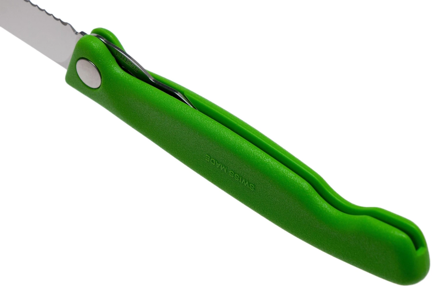 Victorinox SwissClassic 6.7836.F4B Couteau à Légumes Pliant Dentelé, Vert 7 Victorinox SwissClassic 6.7836.F4B Couteau à Légumes Pliant Dentelé, Vert - Image 5