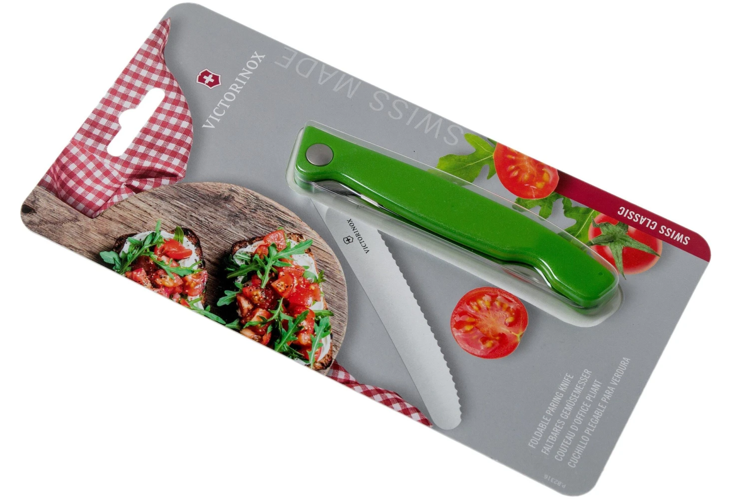 Victorinox SwissClassic 6.7836.F4B Couteau à Légumes Pliant Dentelé, Vert 9 Victorinox SwissClassic 6.7836.F4B Couteau à Légumes Pliant Dentelé, Vert - Image 7