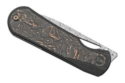 WE Knife Baloo WE21033-DS1 Damasteel, Black Titanium/Grey Carbonfiber, Couteau De Poche -Couteaux Soldes WKWE21033 DS1 06 weknife