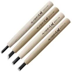 Yoshiharu Y-4 Mitomoto Couteaux à Bois Japonais, Set De 4