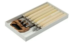 Yoshiharu L-7 Maruichi Couteaux à Bois Japonais, Set De 7 Avec "baren" -Couteaux Soldes YSH 026 02 yoshiharu