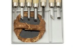 Yoshiharu L-7 Maruichi Couteaux à Bois Japonais, Set De 7 Avec "baren" -Couteaux Soldes YSH 026 03 yoshiharu